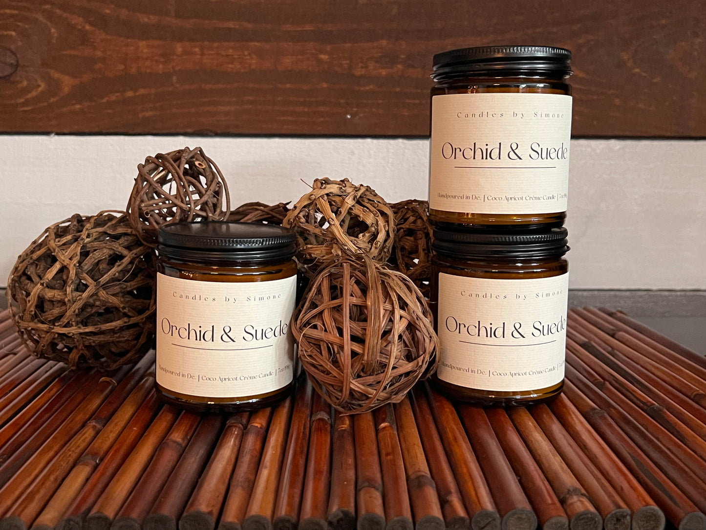 7oz Orchid & Suede Wooden Wick Candle