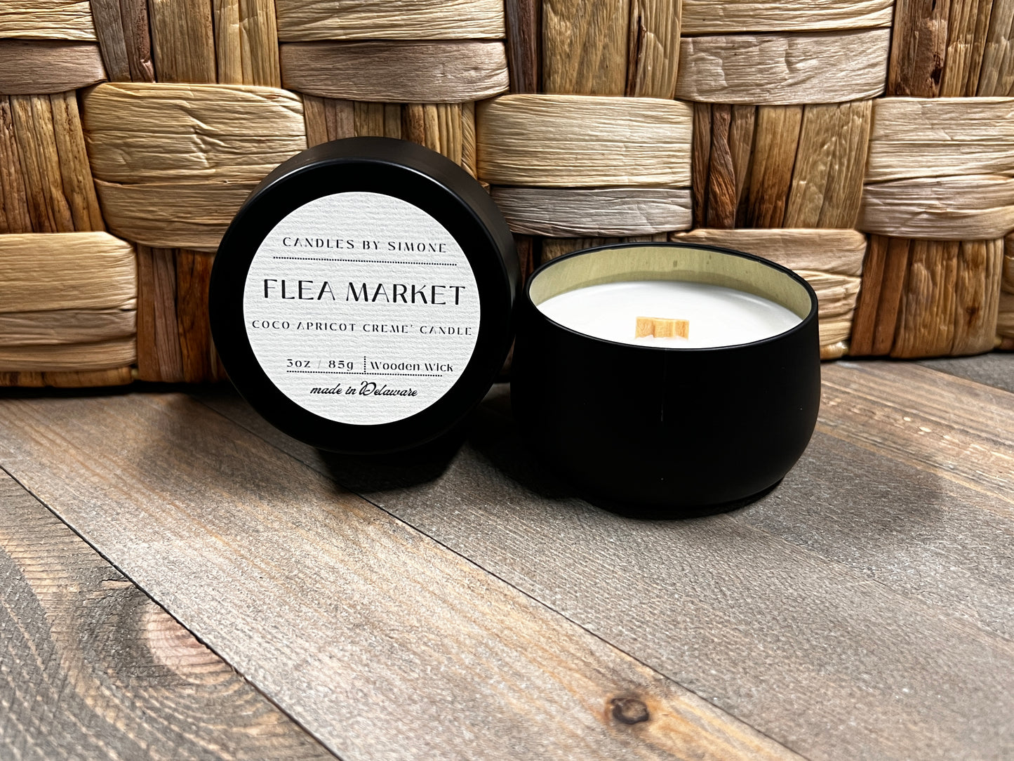 3oz Flea Market Wooden Wick Candle