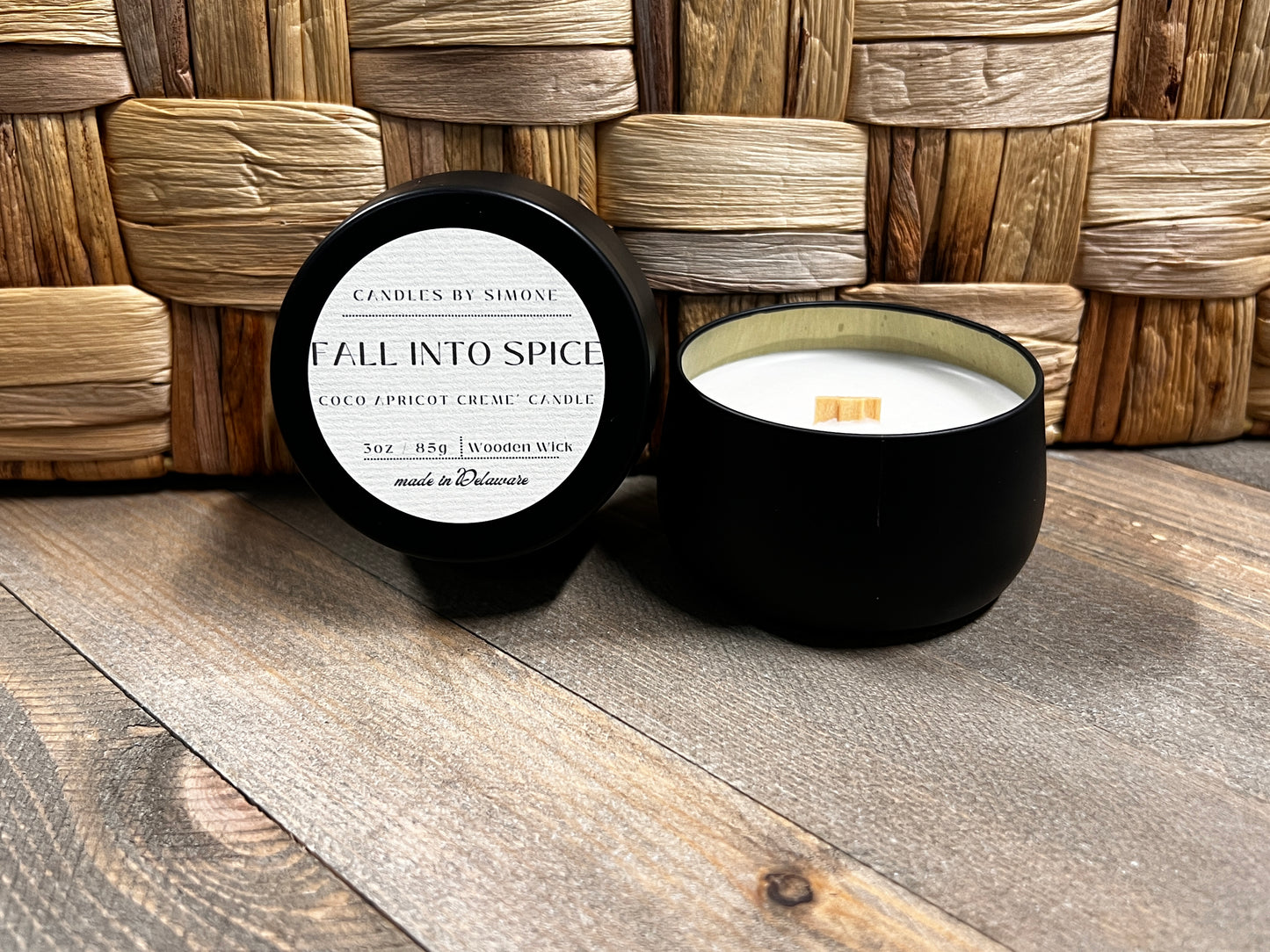 3oz Fall Into Spice Wooden Wick Candle