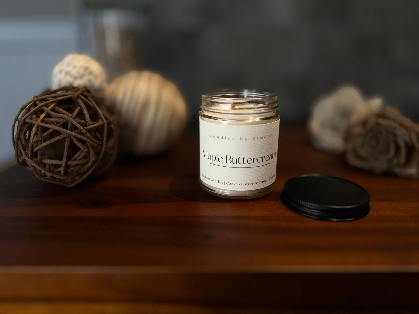 7oz Maple Buttercream Wooden Wick Candle