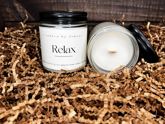 7oz Relax Wooden Wick Candle