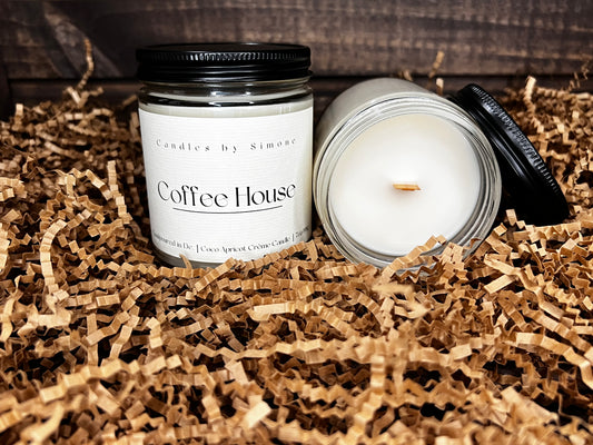 7oz Coffee House Wooden Wick Candle