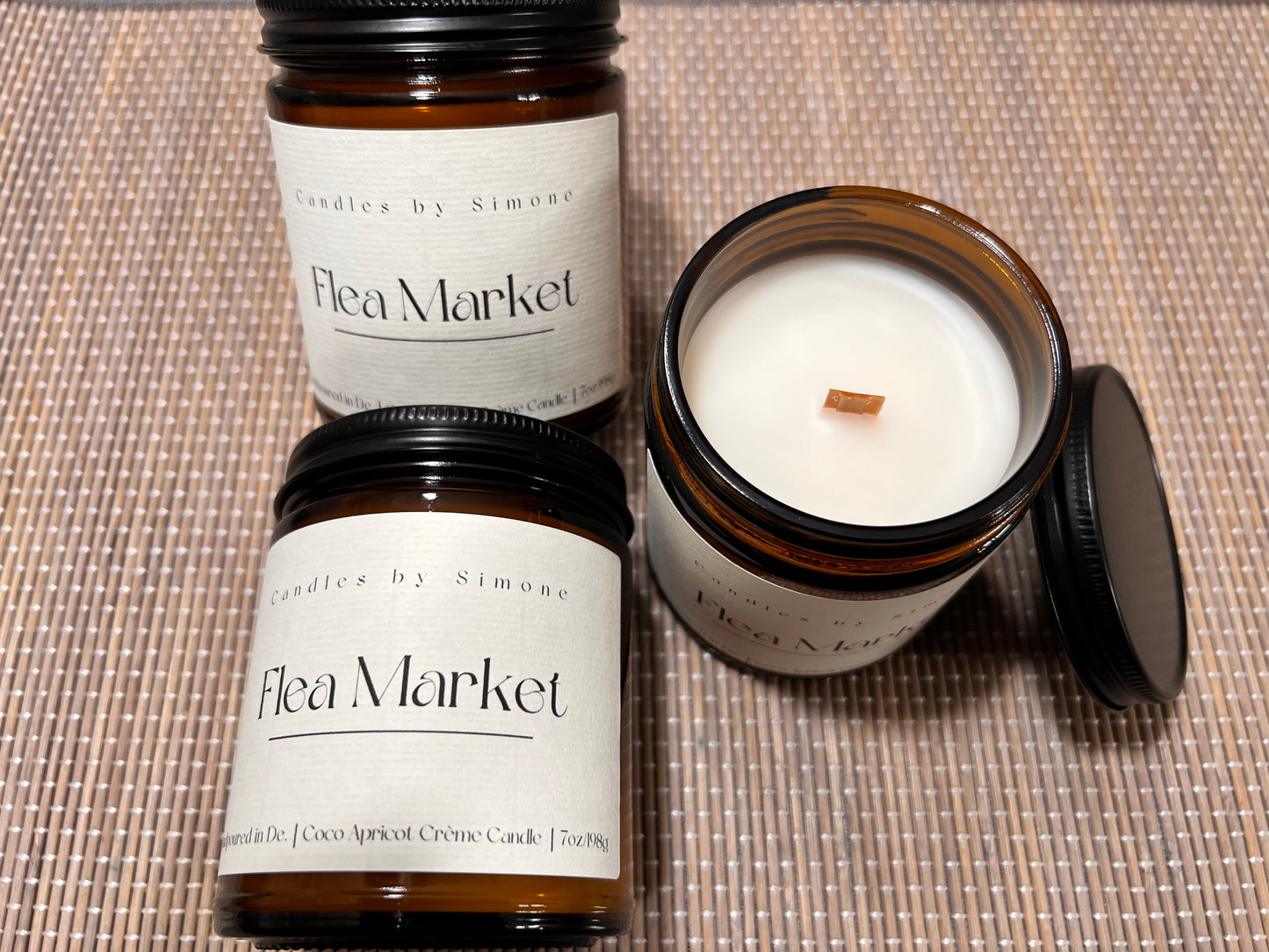 7oz Flea Market Wooden Wick Candle