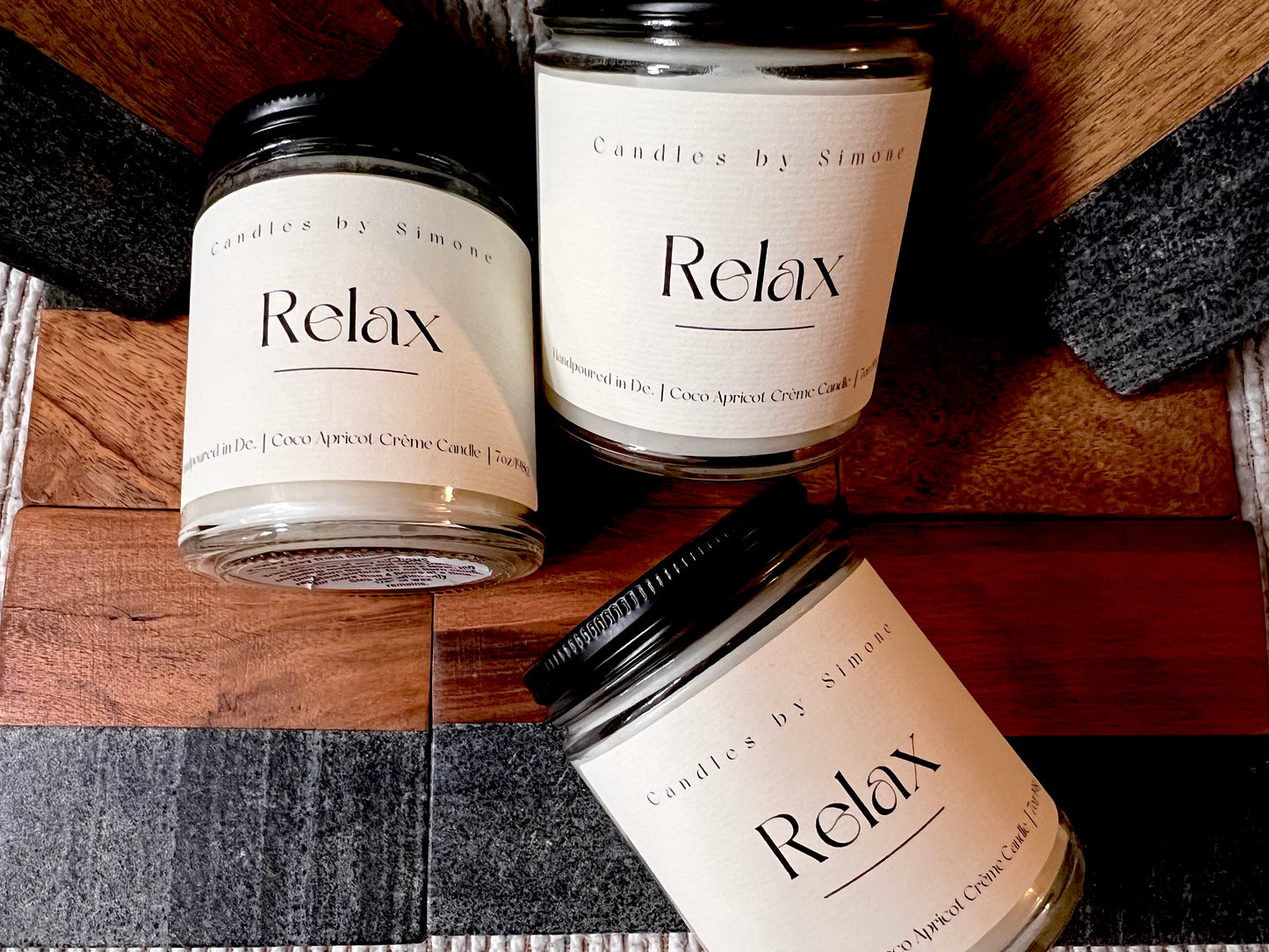 7oz Relax Wooden Wick Candle