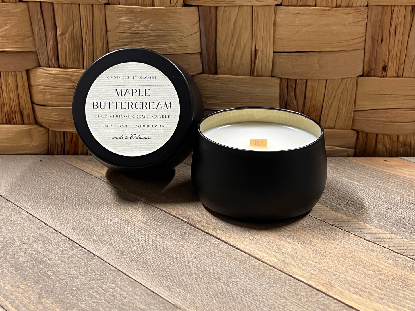 3oz Maple Buttercream Wooden Wick Candle