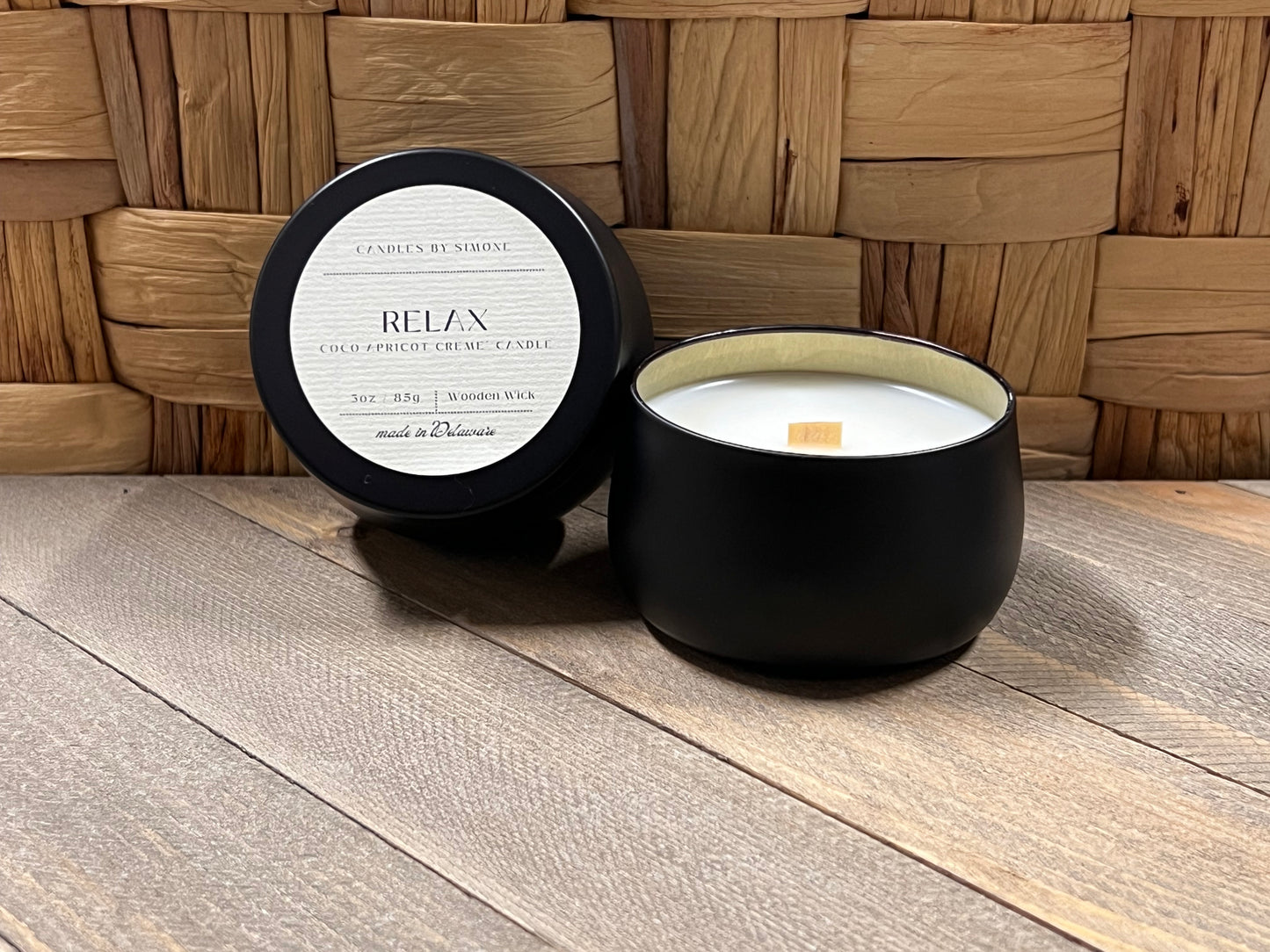 3oz Relax Wooden Wick Candle