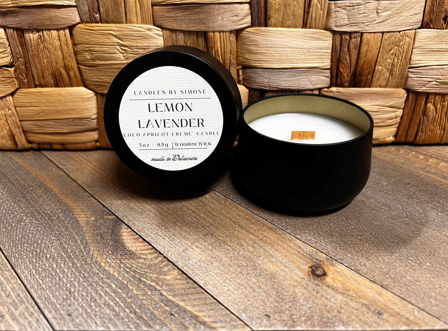 3oz Lemon Lavender Wooden Wick Candle
