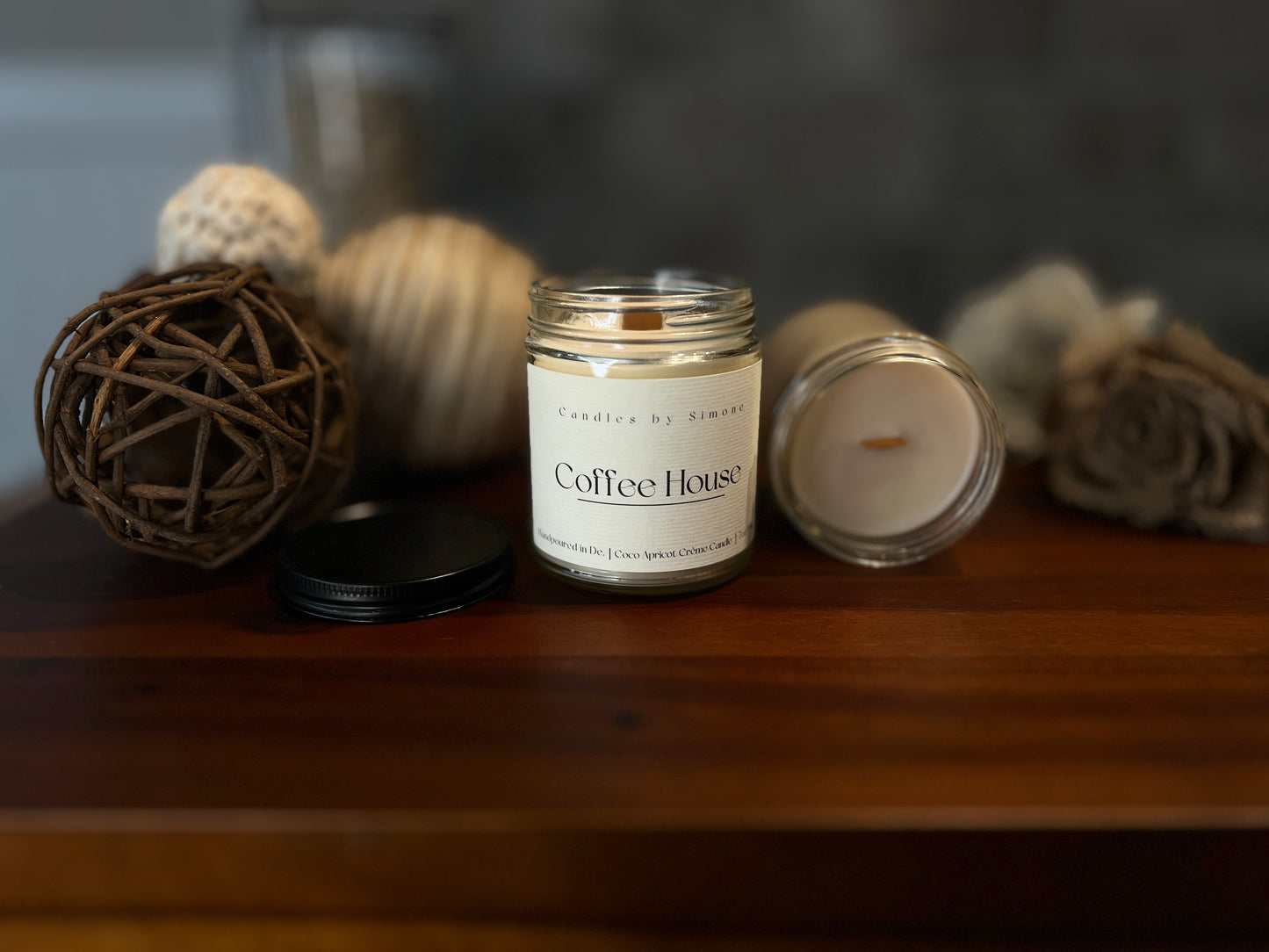 7oz Coffee House Wooden Wick Candle