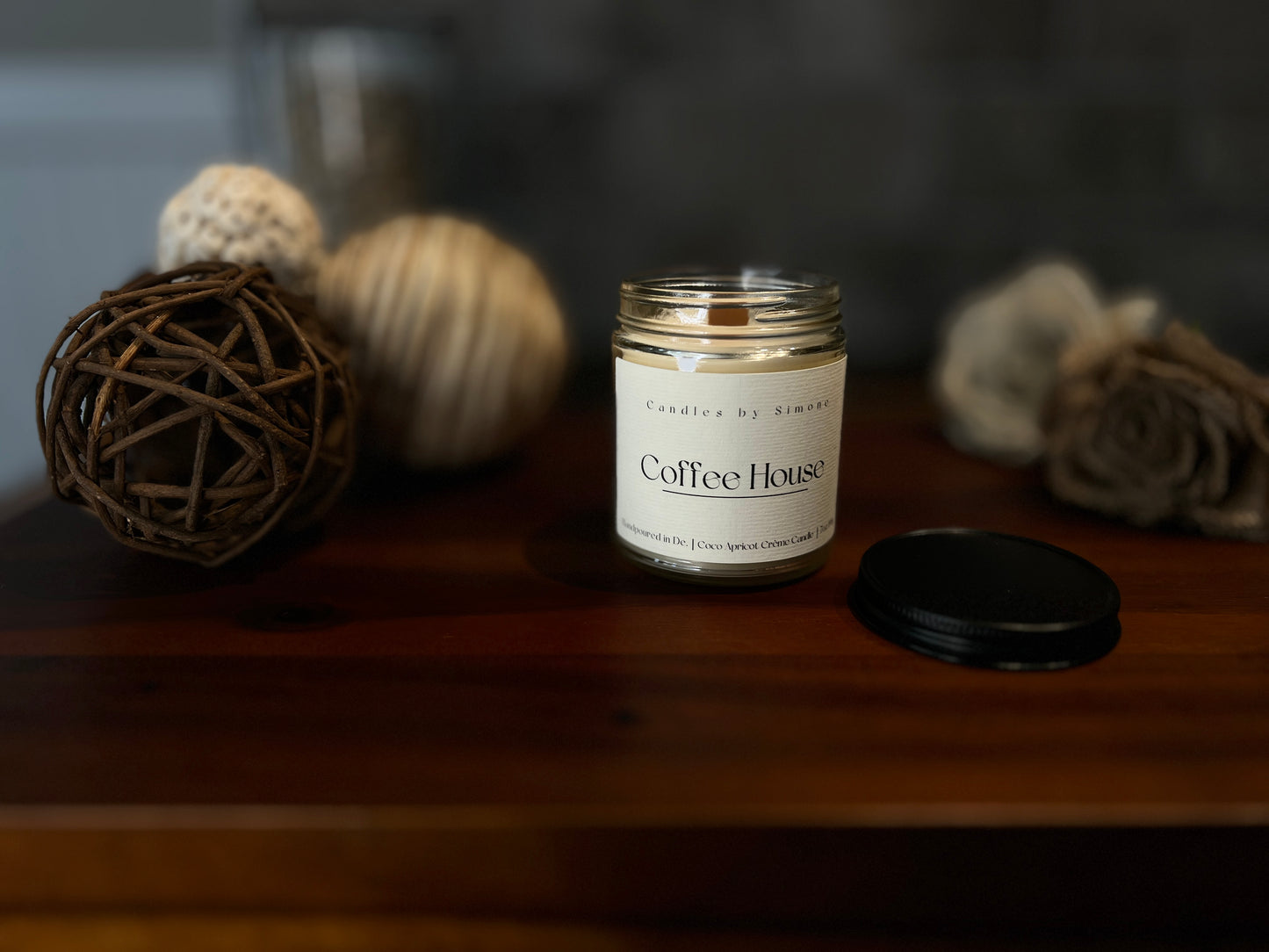 7oz Coffee House Wooden Wick Candle