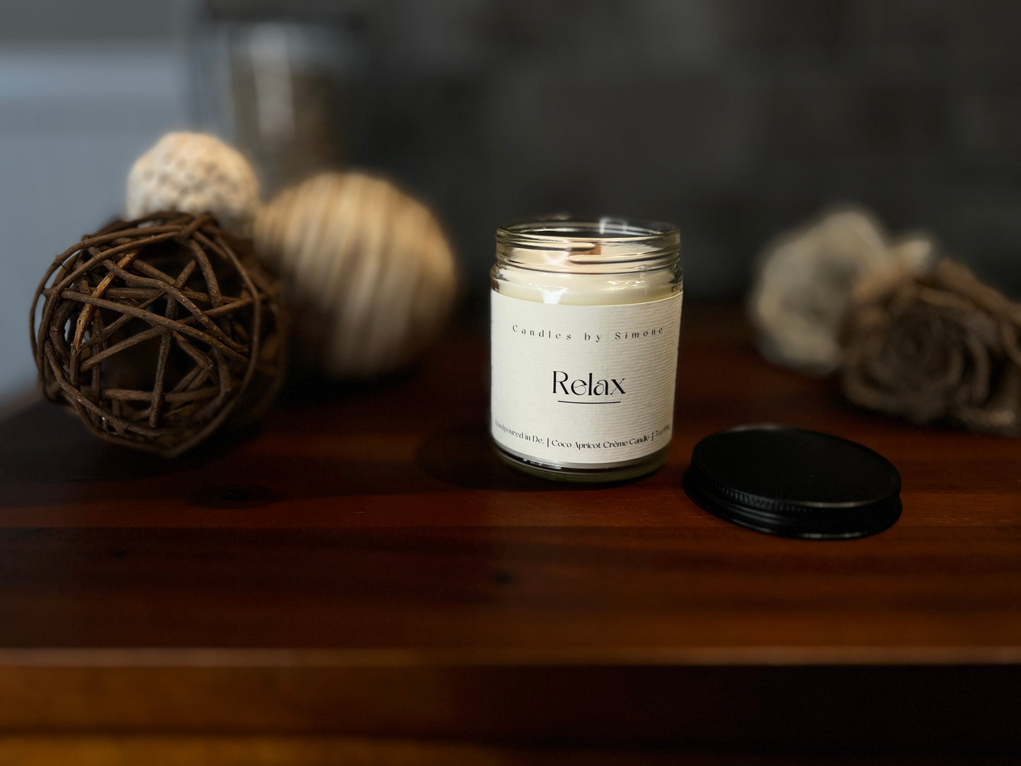 7oz Relax Wooden Wick Candle