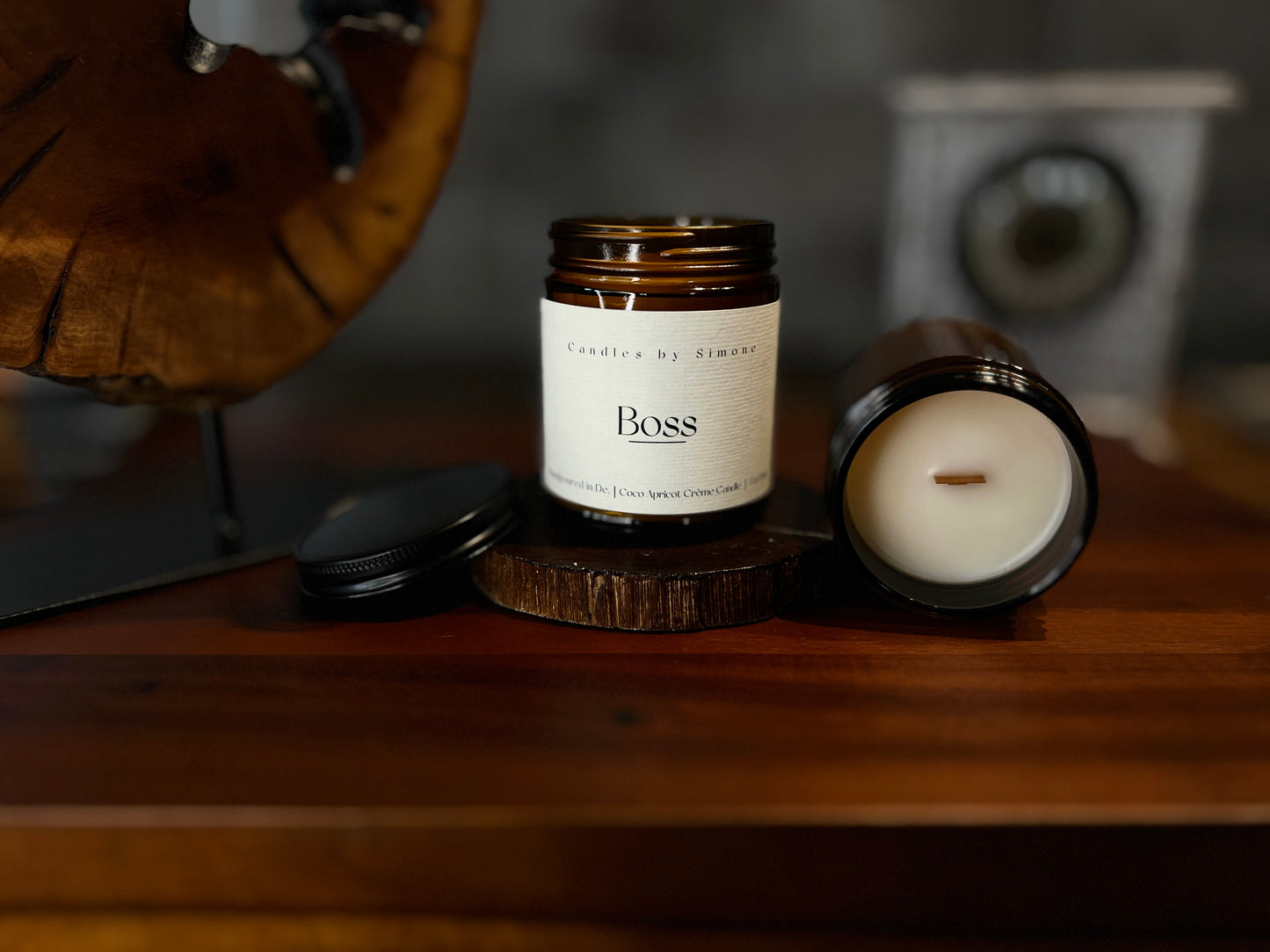 7oz Boss Wooden Wick Candle
